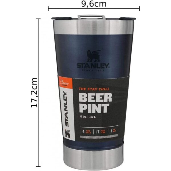 Copo Térmico de Cerveja Stanley (com Tampa) 473ml – A Melhor Experiência para Manter Sua Cerveja Gelada - Imagem 3