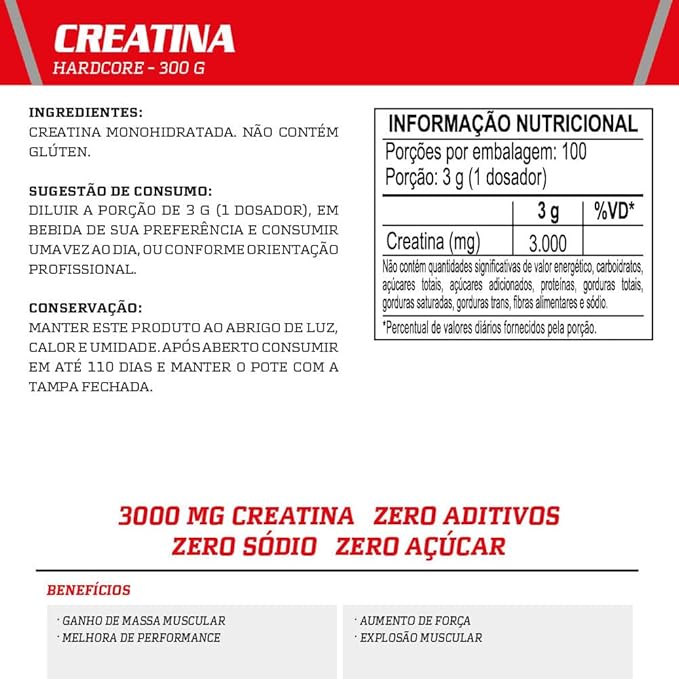 Integralmedica Creatina 300g Monohidratada 100% Pura