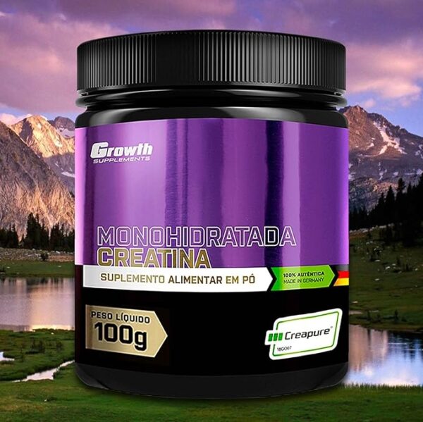 Creatina Monohidratada Creapure 100g Growth Supplements: Aumente sua Performance com Qualidade - Imagem 3