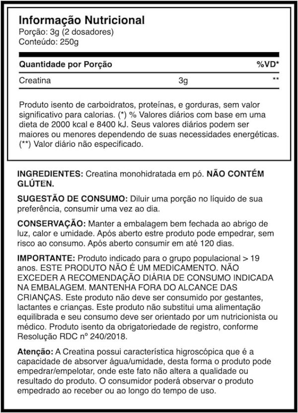Creatina Monohidratada Creapure 100g Growth Supplements: Aumente sua Performance com Qualidade - Imagem 2