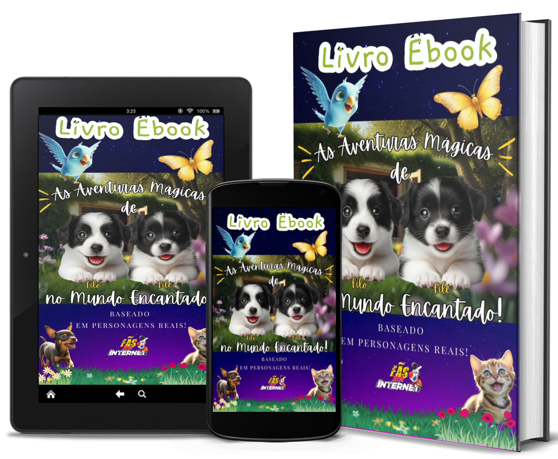 Livro Ebook Filó e Filé no Mundo Encantado!