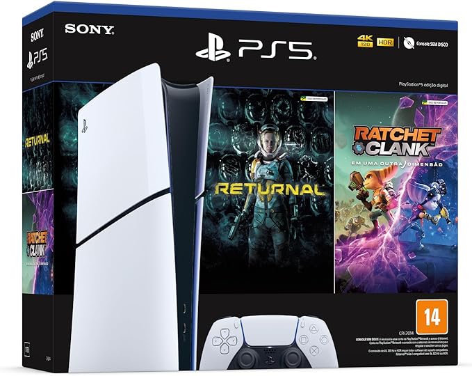 PlayStation®5 Slim Edição Digital com 2 Jogos PlayStation 5