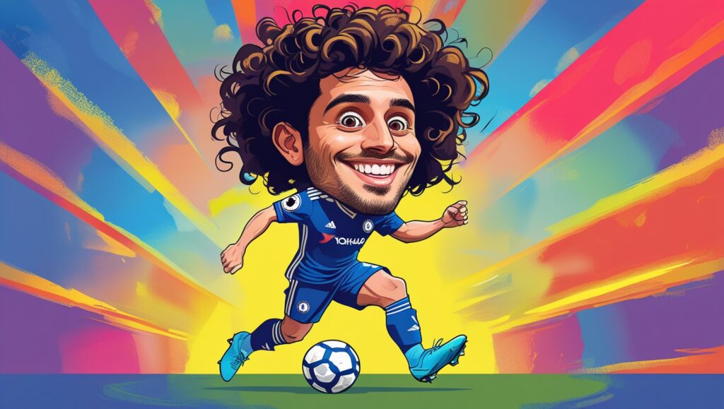 Imagem por IA do jogador Cucurella 2 Homenagem ao jogador Marc Cucurella