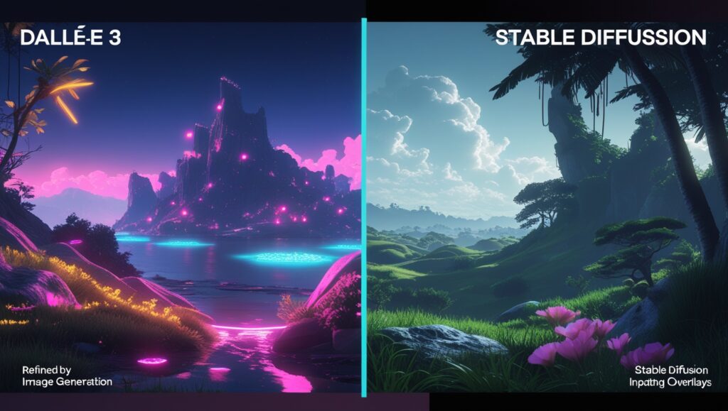 Comparativo DALL‑E 3 vs Stable Diffusion