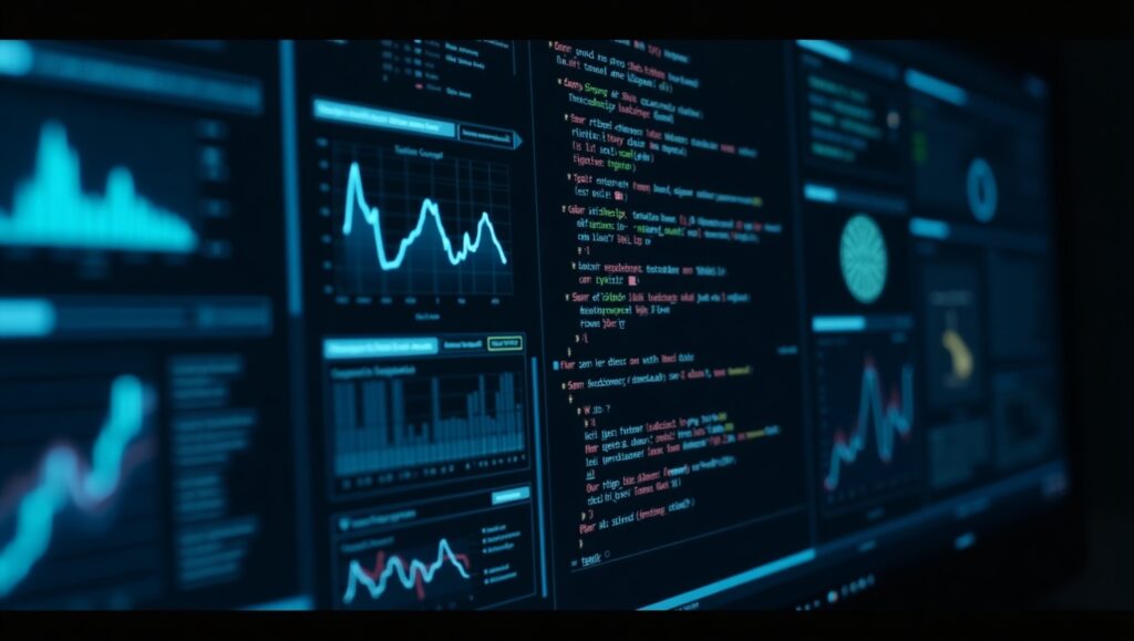 Interface de IA com dashboards