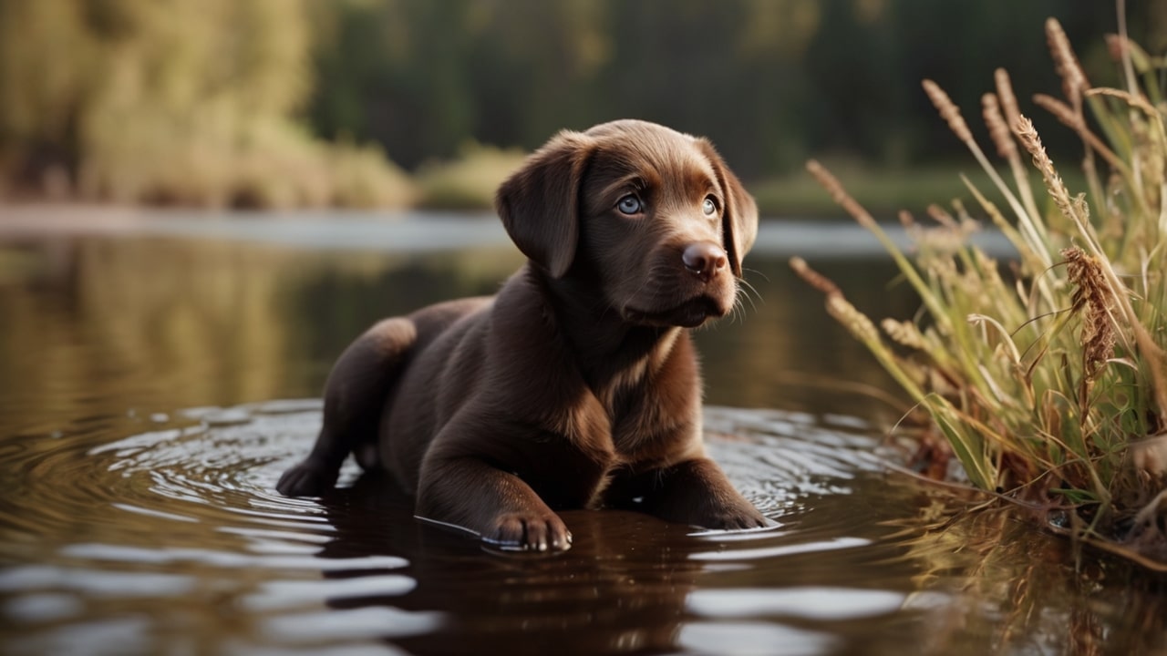 Filhote de Labrador Chocolate: doçura e diversão em 2025